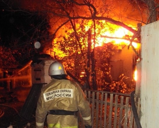 Пожар в Грибановском районе